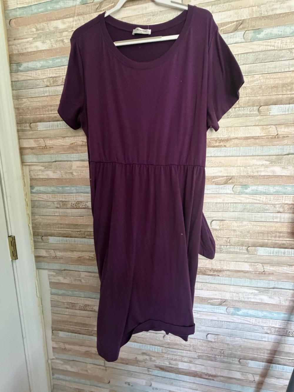 Basic Scoop Neck Purple Dress